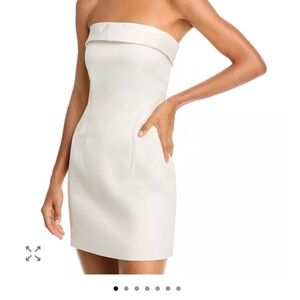 French Connection Strapless Cream Sheath Dress NWT